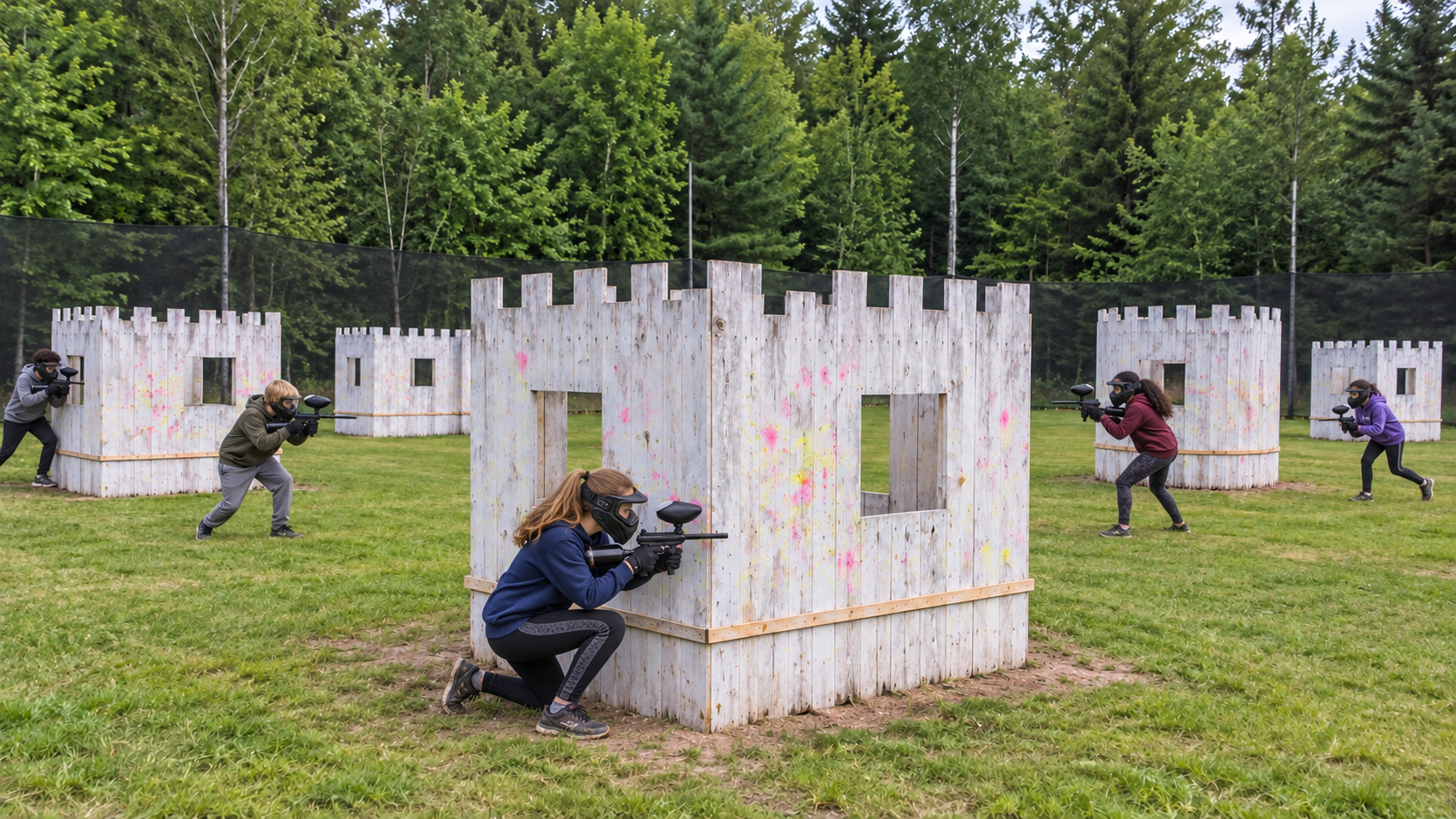 Castle Conquest: Spielende Personen auf dem Castle Spielfeld